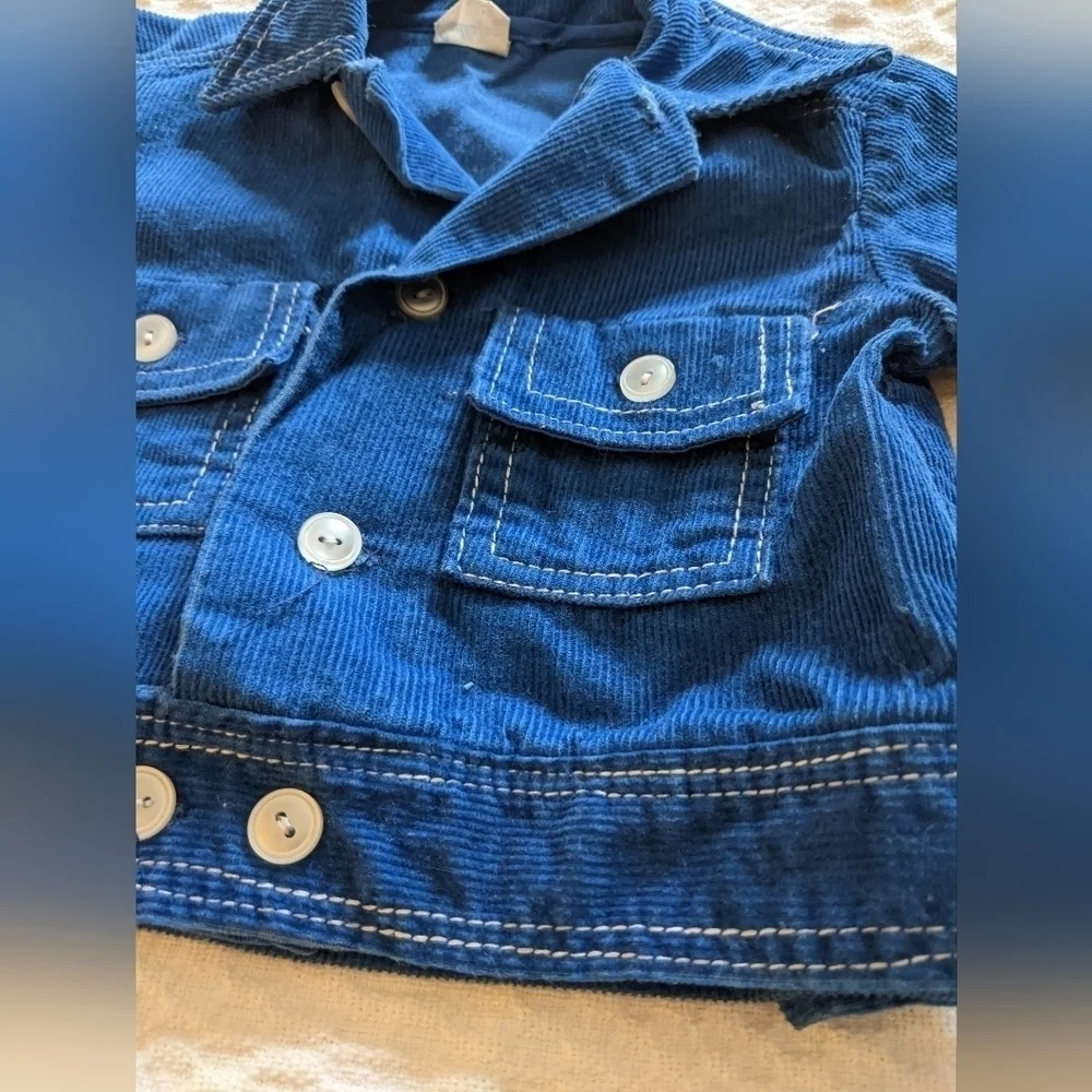 Vintage 1960s Cradle Togs Blue Corduroy Jacket